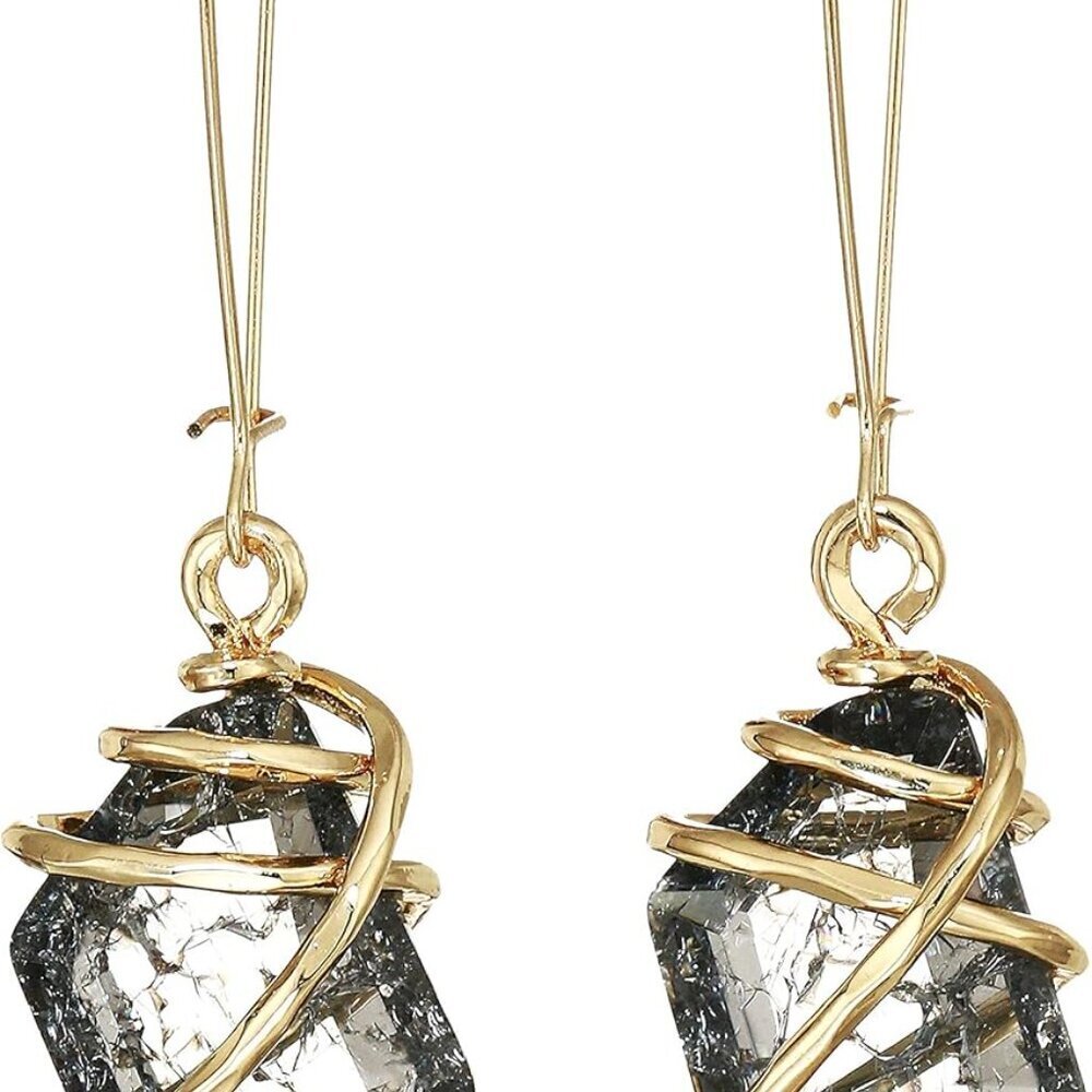 Soho Caged Stone Dangle Earrings